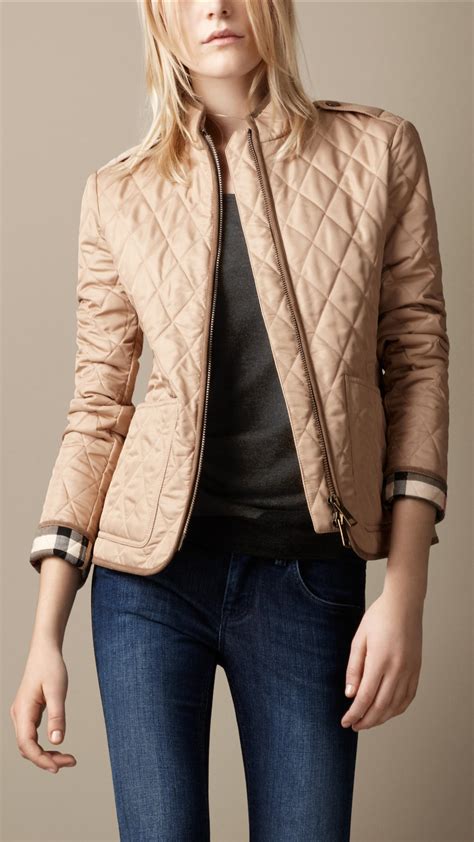 burberry brit diamond quilted jacket petite|burberry diamond quilted jacket women's.